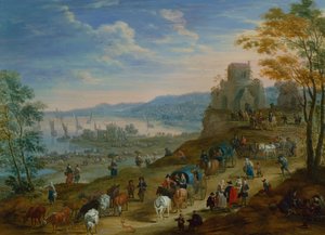 Scena costiera con mandriani da Mathys Schoevaerdts