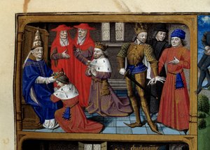Scene della vita di Carlo Magno (742-814) Re dei Franchi: l