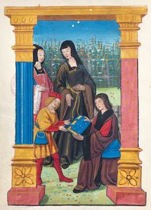 Antoine Vérard presenta il suo libro a François d