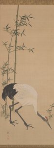 Gru, bambù e pino, periodo Edo