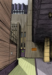 Hopton Street, SE1, 2015 (matita, digitale)
