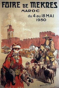 manifesto per la fiera di Meknes, Marocco