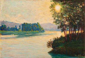 Sole nascente sul fiume da Matteo Pietro Olivero