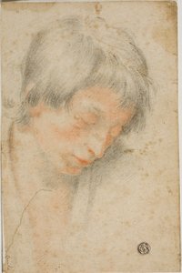 Il capo della gioventù guarda in basso da Matteo Rosselli