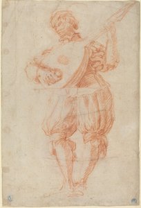 Uomo che Suona un Liuto [recto] da Matteo Rosselli