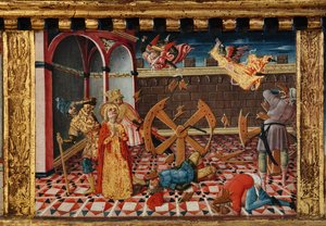 Madonna e Bambino con i santi Giacomo, Agostino, Bernardino e Margherita, primi decenni del XIV secolo da Matteo di (c.1430 95) Giovanni