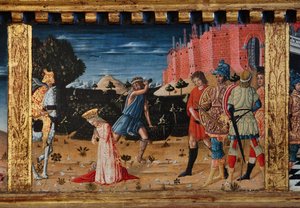 Madonna col Bambino e i santi Giacomo, Agostino, Bernardino e Margherita, primi decenni del XIV secolo da Matteo di (c.1430 95) Giovanni