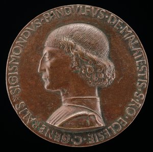 Sigismondo Pandolfo Malatesta, 1417-1468, Signore di Rimini e Fano [recto], 1446