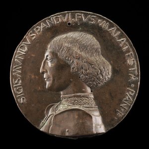 Sigismondo Pandolfo Malatesta, 1417-1468, Signore di Rimini e Fano (dritto)