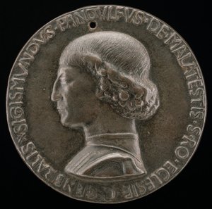 Sigismondo Pandolfo Malatesta, 1417-1468, Signore di Rimini e Fano [recto], 1446 da Matteo di Andrea de Pasti