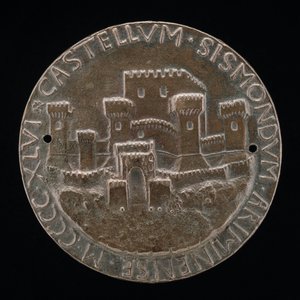 Il castello di Rimini [retro], 1446 da Matteo di Andrea de Pasti