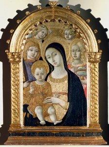 Vergine con Bambino Gesù, San Michele, Santa Maria Maddalena da Matteo di Giovanni di Bartolo