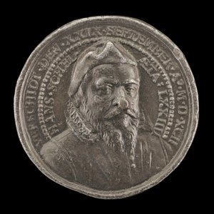 Hans Schel, 1518-1592, Patrizio di Norimberga [recto] da Matthäus Carl