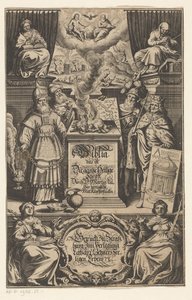 Offerta di un agnello da parte di quattro uomini da Matthäus Merian (I)