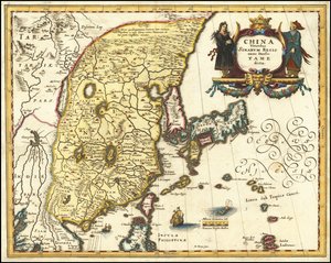 Carta della Cina, del Giappone e della Corea del 1636 di Matthäus Merian
