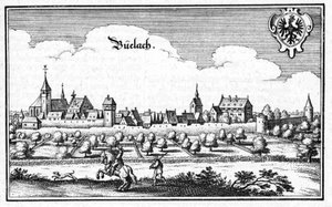 Büelach - estratto da Topographia Sueviae (Schwaben)