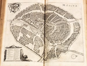 Mappa di Mosca. Da: Newe Archontologia cosmica di Johann Ludwig Gottfried