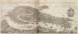 Panorama di Venezia. Da Newe Archontologia cosmica di Johann Ludwig Gottfried