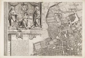 Mappa di Roma. Parte superiore sinistra da Matthaus Greuter
