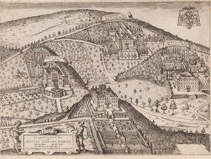 Veduta di Frascati e dintorni da Matthaus Greuter