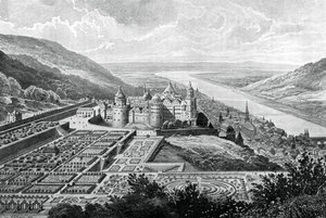 Castello di Heidelberg, Germania da Matthaus Merian