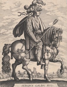Piatto 7: Imperatore Galba a cavallo, da 