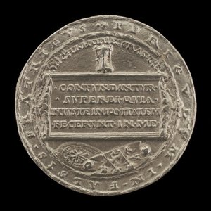Clessidra su una tavoletta iscritta [retro] da Matthes Gebel