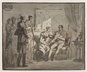 La regina Guglielmina visita il principe d