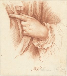Studio di una mano sinistra in drappeggio