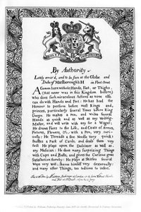 Manifesto calligrafico di Matthew Buchinger, nano di Norimberga da Matthew Buchinger