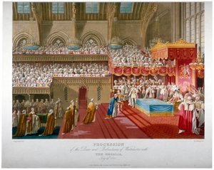 Incoronazione di Re Giorgio IV, Westminster Hall, Londra, 1821 da Matthew Dubourg
