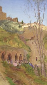 Lavandaia al Pozzo, San Gimignano, Italia da Matthew Ridley Corbet