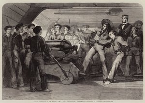 Istruzione navale a bordo della HMS Britannia, Portsmouth, lezioni di artiglieria da Matthew Somerville Morgan