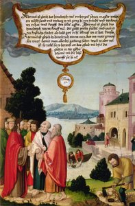 Il Regno dei Cieli è come una rete, gettata nel mare e che raccoglie pesci di ogni tipo (Matteo 13) illustrazione dell