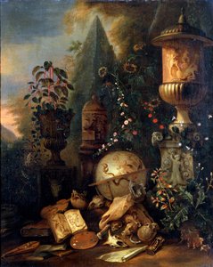 Vanitas. Natura morta con vaso, XVII o inizio XVIII secolo da Matthias Withoos