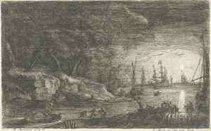Paesaggio marino al chiaro di luna