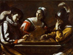 Il gioco della dama, 1630s da Mattia Preti