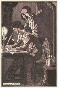 Illustrazione per Scene della vita di Bohème di Henri Murger da Maurice Berty