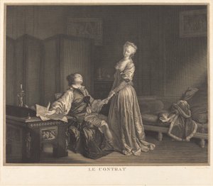 Il contratto da Maurice Blot after Jean Honoré Fragonard