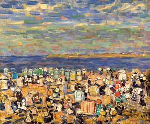 Spiaggia a St. Malo, c. 1907 da Maurice Brazil Prendergast