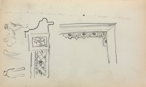 Taccuino italiano: dettagli architettonici e figure (pagina 199) da Maurice Brazil Prendergast