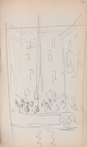 Taccuino Italiano: Barca con Figure pagina 172, 1898-1899 da Maurice Brazil Prendergast