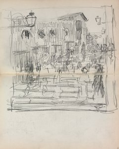 Taccuino italiano: Ponte con figure pagina 93 e 94 da Maurice Brazil Prendergast