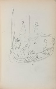 Taccuino italiano: Gondola pagina 40, 1898-1899 da Maurice Brazil Prendergast