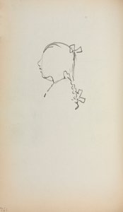 Taccuino italiano: Testa di una ragazza di profilo pagina 152, 1898-1899