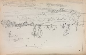 Taccuino italiano: Paesaggio pagina 57, 1898-1899 da Maurice Brazil Prendergast