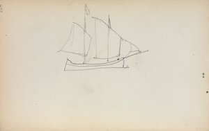 Taccuino italiano: Pagina della barca a vela 224, 1898-1899 da Maurice Brazil Prendergast