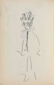 Taccuino italiano: Donna in piedi 34 Pagina vista 126, 1898-1899 da Maurice Brazil Prendergast