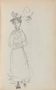 Taccuino italiano: Donna in piedi, pagina 52, 1898-1899