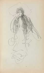 Taccuino italiano: Donna in piedi pagina 219, 1898-1899 da Maurice Brazil Prendergast